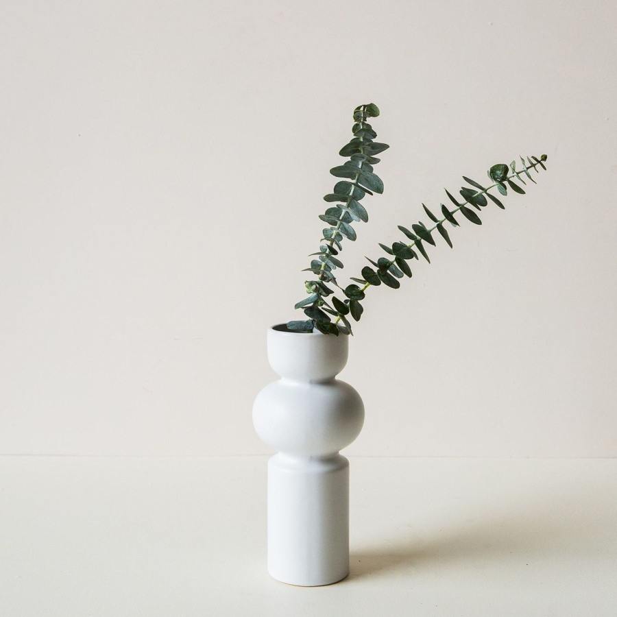 Pots, Planters & Vases | Indigo Love Klein Vase - Matt White - Tall