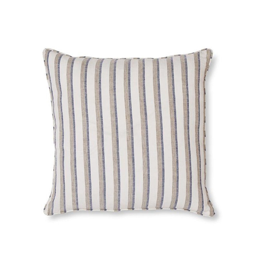 Soft Furnishings | Madras Link Hampton Blue/Taupe Stripe Cushion 55X55Cm