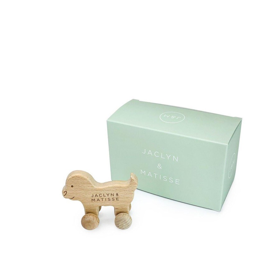 Toys | Jaclyn & Matisse Wooden Push-Along Toy - Doug The Dog