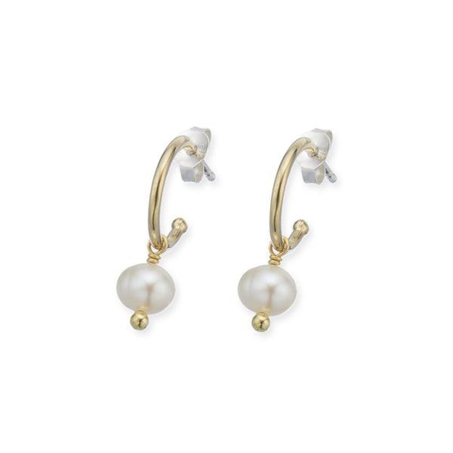 Jewellery | Palas Prosperity Pearl Hoop Earrings