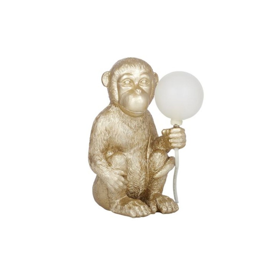 Lighting | Coast To Coast Home Mac Monkey Table Lamp 17X26Cm Gold