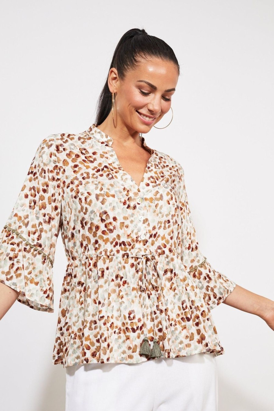 Tops | Haven Lamu Tie Top - Savanna Sage