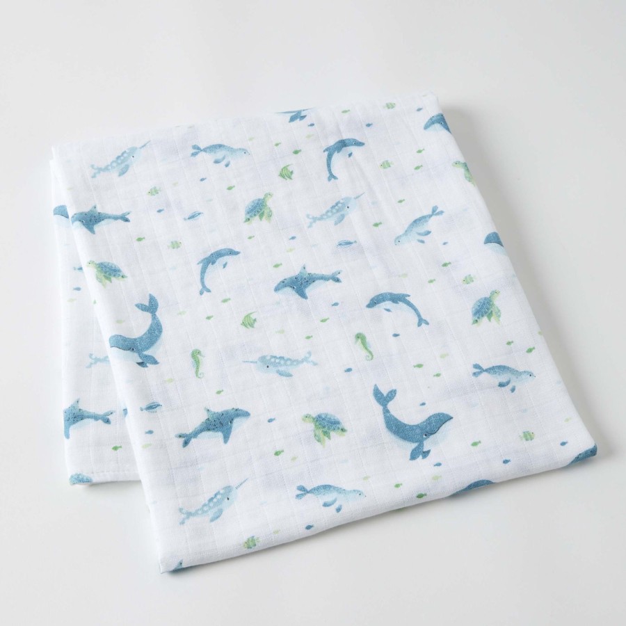 Nursery & Nurture | Pilbeam Living Ocean Buddies Muslin Wrap