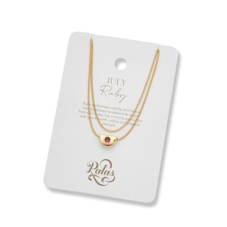 Jewellery | Palas July Ruby Birthstone Necklace