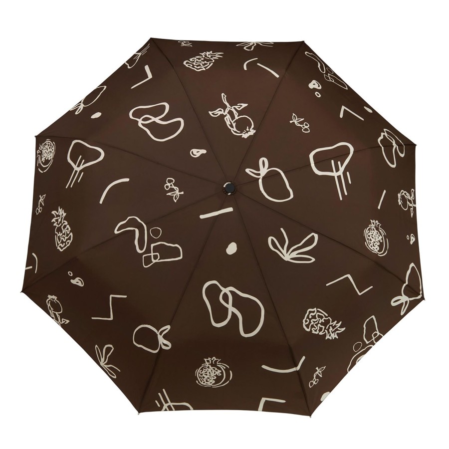 Travel & Outdoors | Original Duckhead Duck Umbrella Compact - Fruits & Shapes In Chocolate