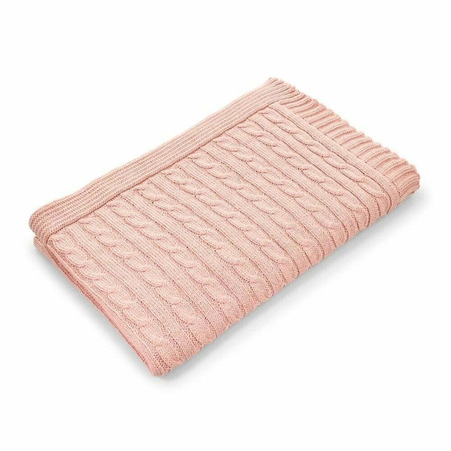 Nursery & Nurture | Dlux Sammi Cotton Cable Knit Blanket - Pink