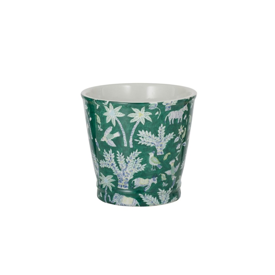 Pots, Planters & Vases | Coast To Coast Home Exotique Ceramic Pot 17.5X16Cm Green