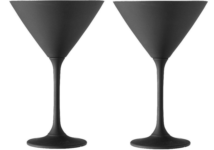 Dining & Entertaining | Tempa Aurora Matte Black Martini Glass - Pack Of 2