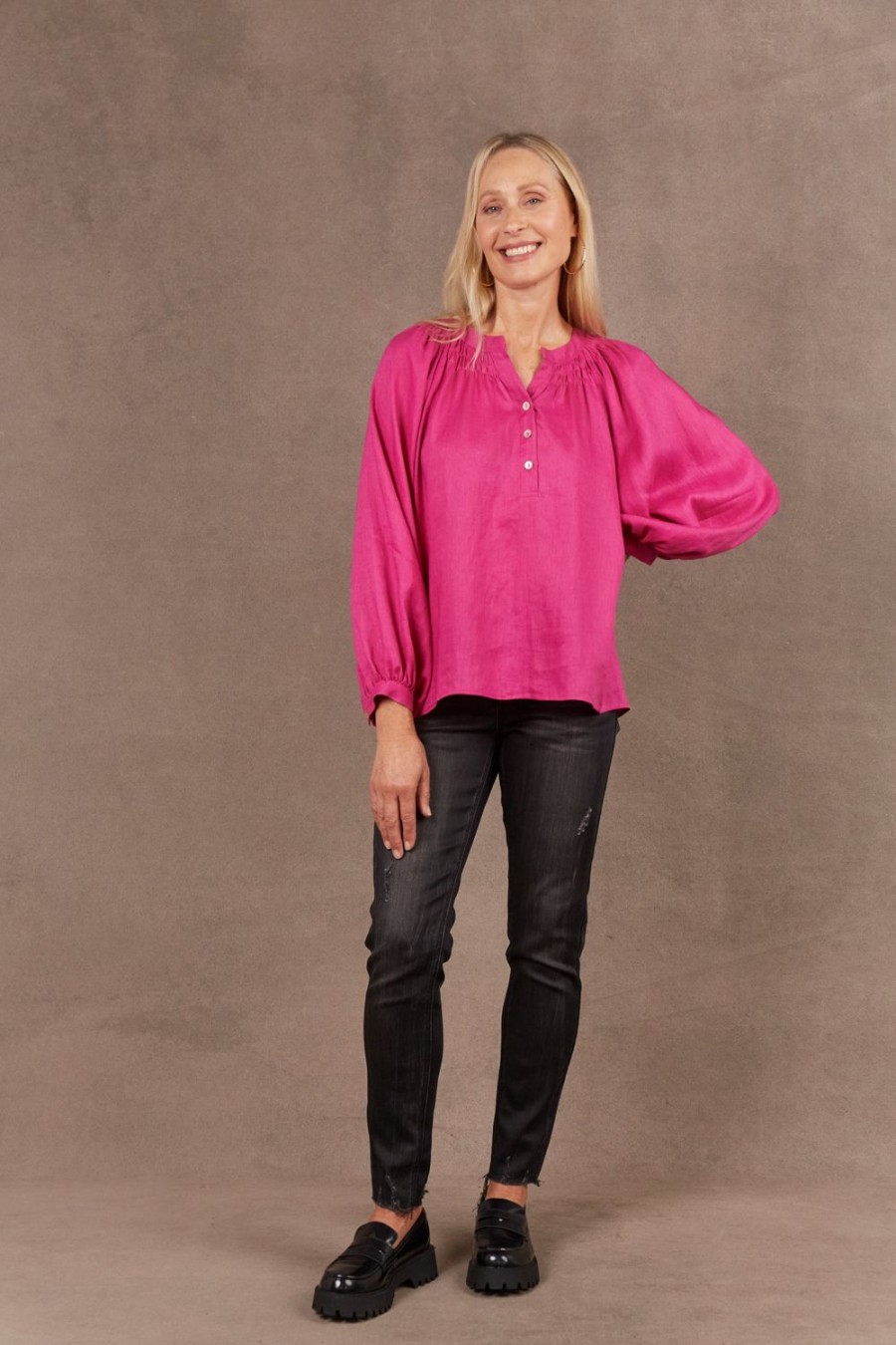 Tops | Eb & Ive Nama Blouse - Magenta