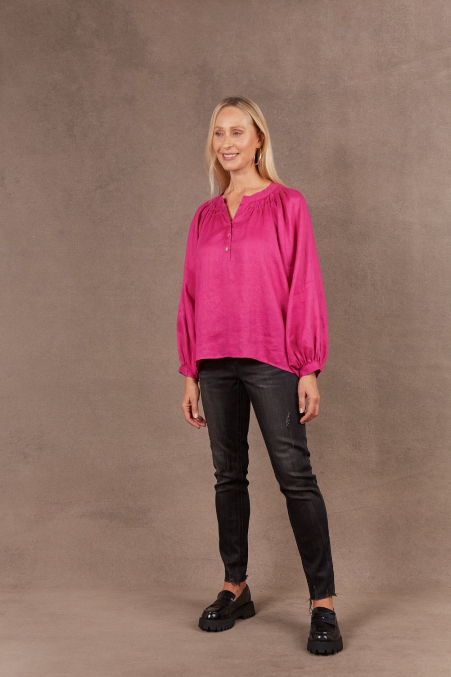 Tops | Eb & Ive Nama Blouse - Magenta