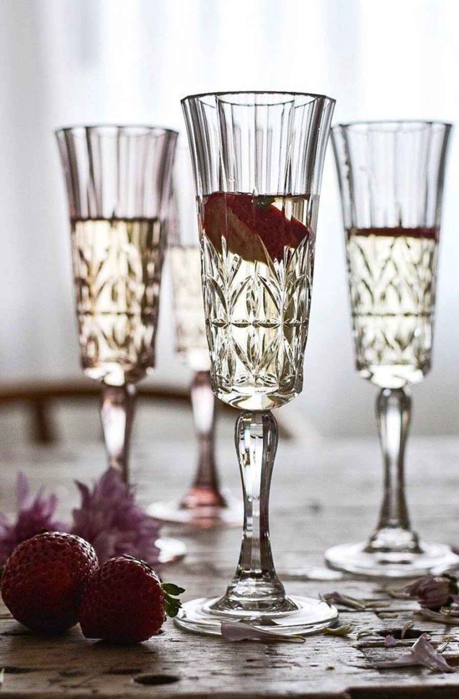 Dining & Entertaining | Indigo Love Pavilion Acrylic Champagne Flute - Clear