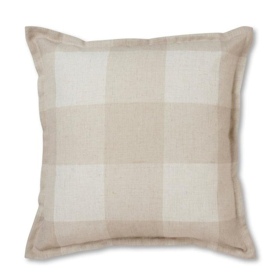 Soft Furnishings | Madras Link Allcot Neutral Check Cushion 50X50Cm