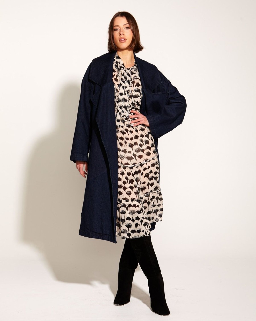 Jackets, Coats & Vests | Fate + Becker Night And Day Denim Trench Coat - Midnight