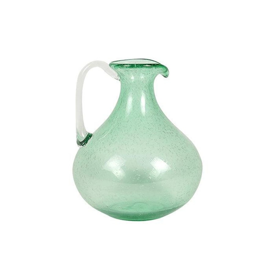 Decor Items | Pure Homewares Dryden Glass Green Jug Wide