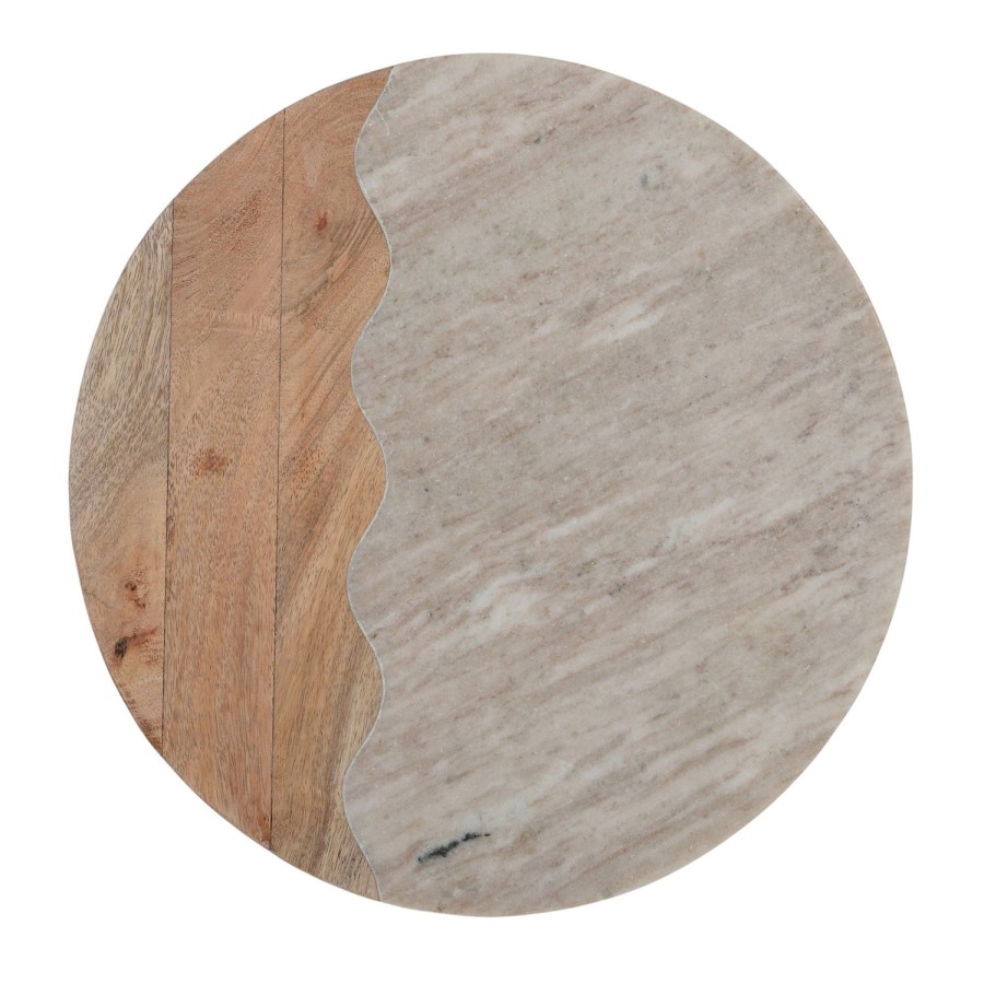 Dining & Entertaining | Coast To Coast Home Ondulee Round Marble/Wood Board 36Cm