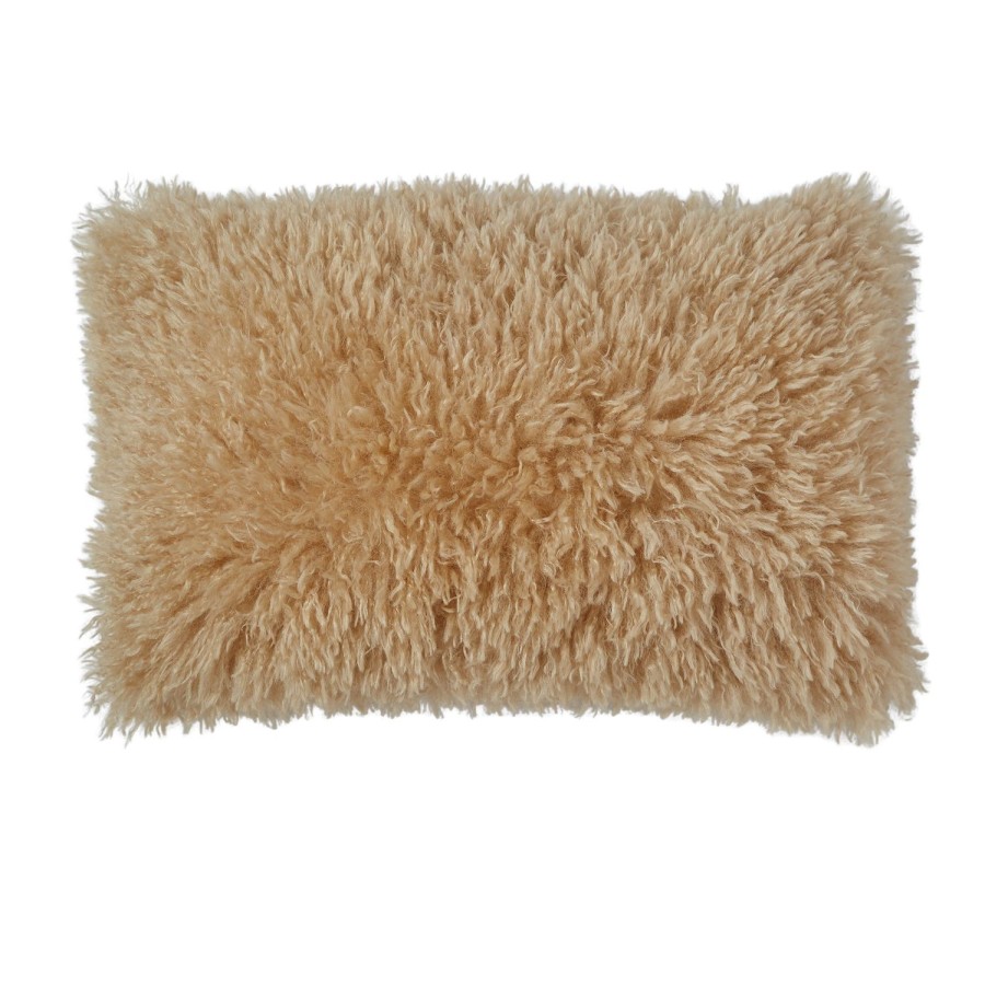 Soft Furnishings | Amalfi Long Faux Fur Cushion 50X30Cm - Gold