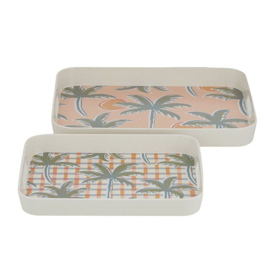 Dining & Entertaining | Coast To Coast Home Sol Set/2 Bamboo Fibre Trays