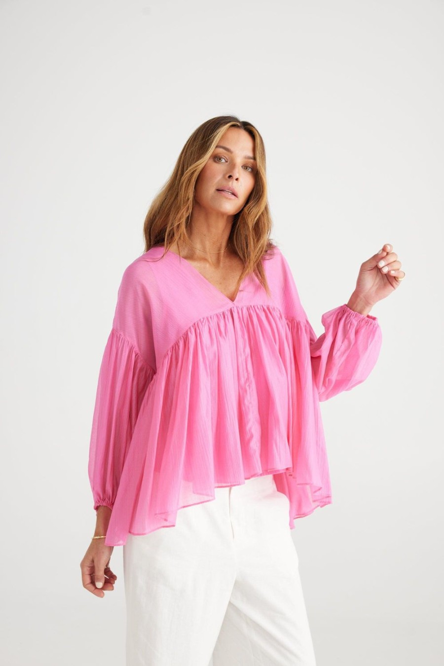 Tops | Brave & True Dahla Top - Pink