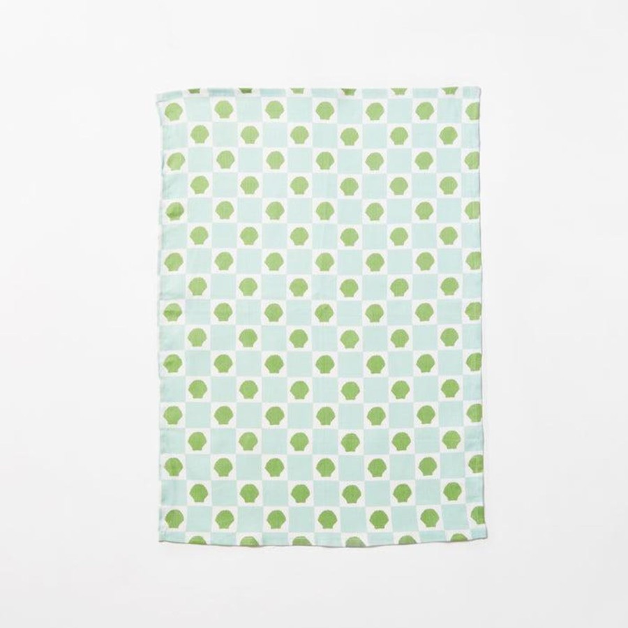 Kitchenware | Bonnie & Neil Shell Check Mint Tea Towel