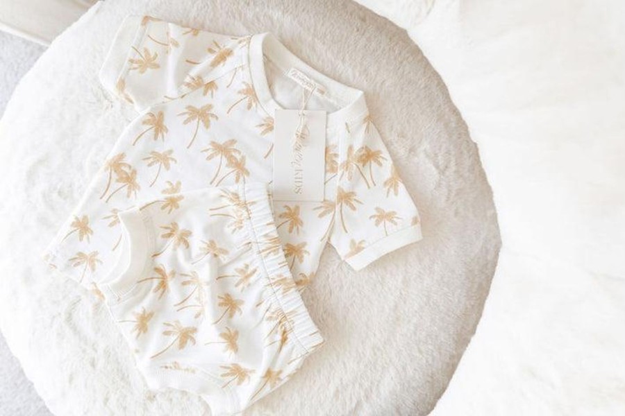 Clothing & Accessories | Woven Kids Palm Tree Tee + Shorts Set