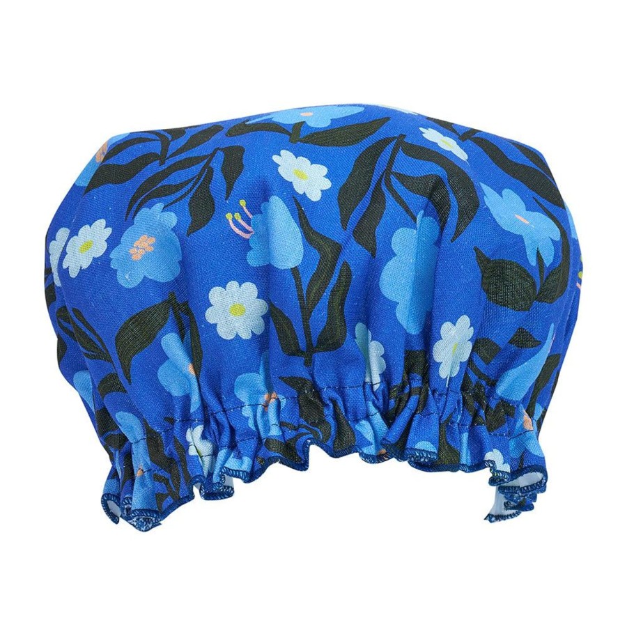 Beauty & Well-Being | Annabel Trends Shower Cap Linen Nocturnal Blooms