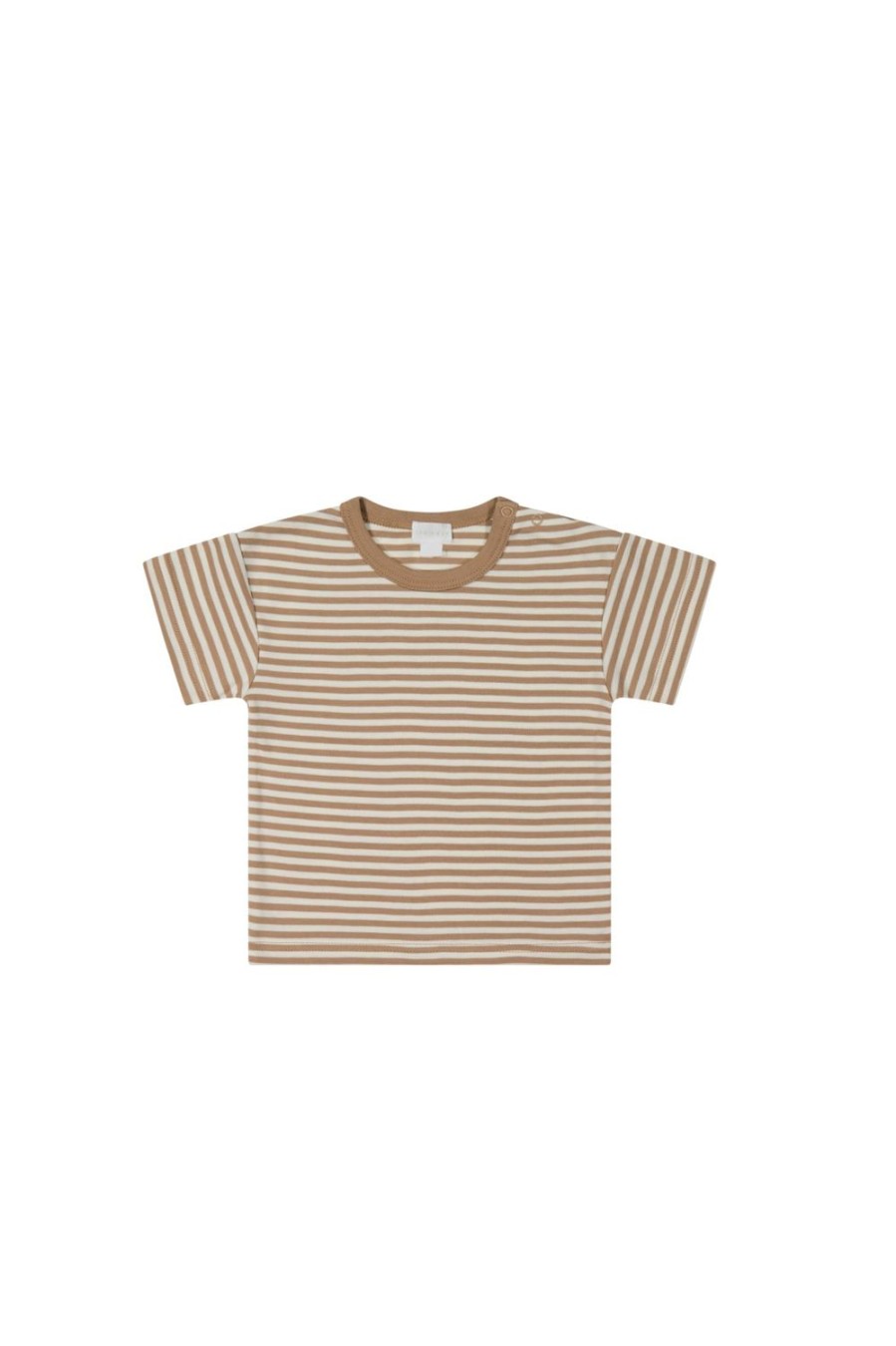 Jamie Kay | Jamie Kay Pima Cotton Hunter Tee - Narrow Stripe Cafe Au Lait