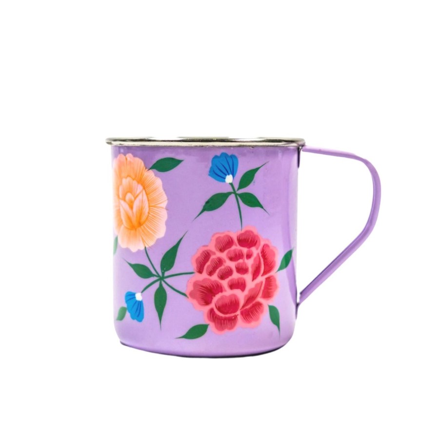 Travel & Outdoors | Picnic Folk Camp Mug Fleur - Periwinkle