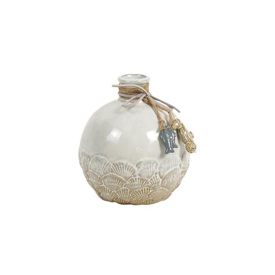 Pots, Planters & Vases | Pure Homewares Foam Porcelain Shell Round Vase