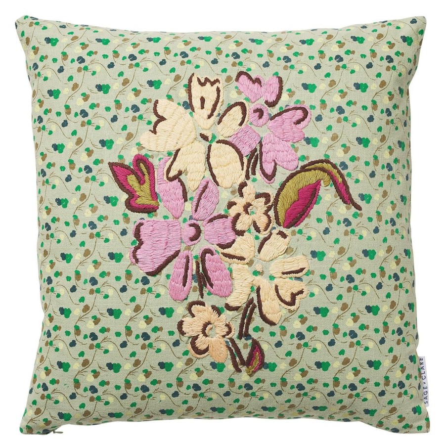 Soft Furnishings | Sage & Clare Andie Embroidered Cushion