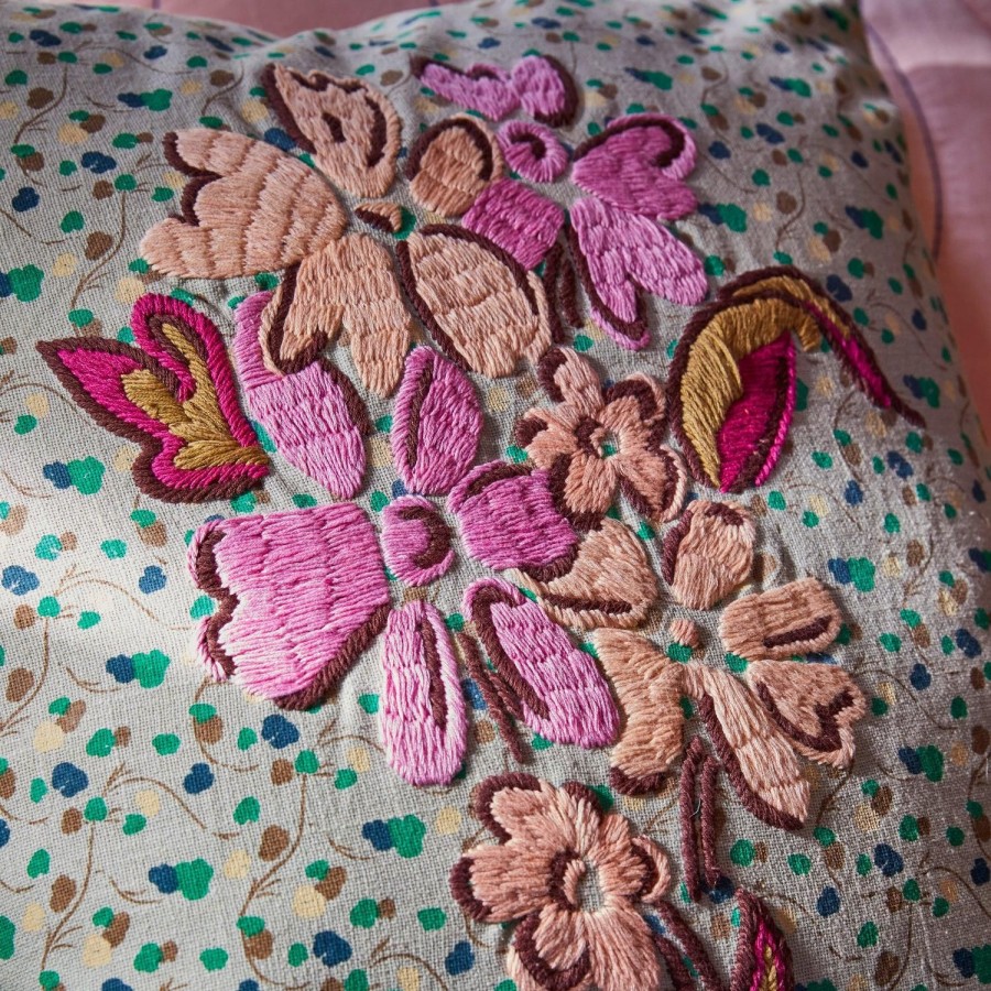 Soft Furnishings | Sage & Clare Andie Embroidered Cushion