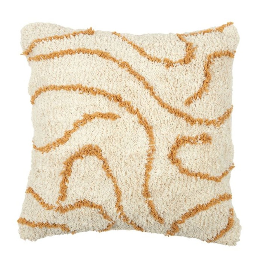 Soft Furnishings | Coast To Coast Home Sanctuary Cotton Cushion 50X50Cm - Ivory/Ochre