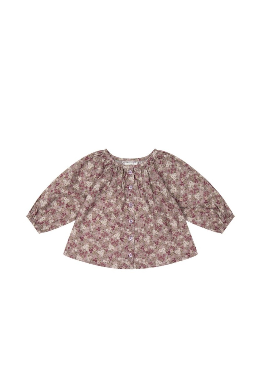 Clothing & Accessories | Jamie Kay Organic Cotton Heather Blouse - Pansy Floral Fawn