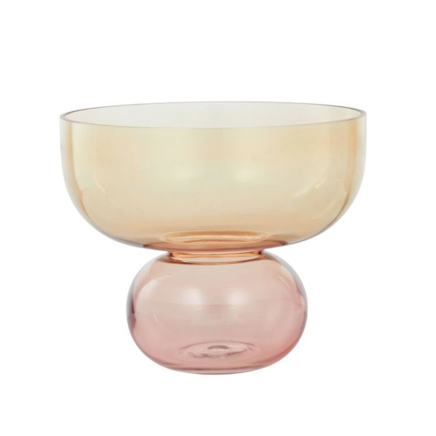 Decor Items | Coast To Coast Home Asta Glass Footed Bowl - Pink/Amber