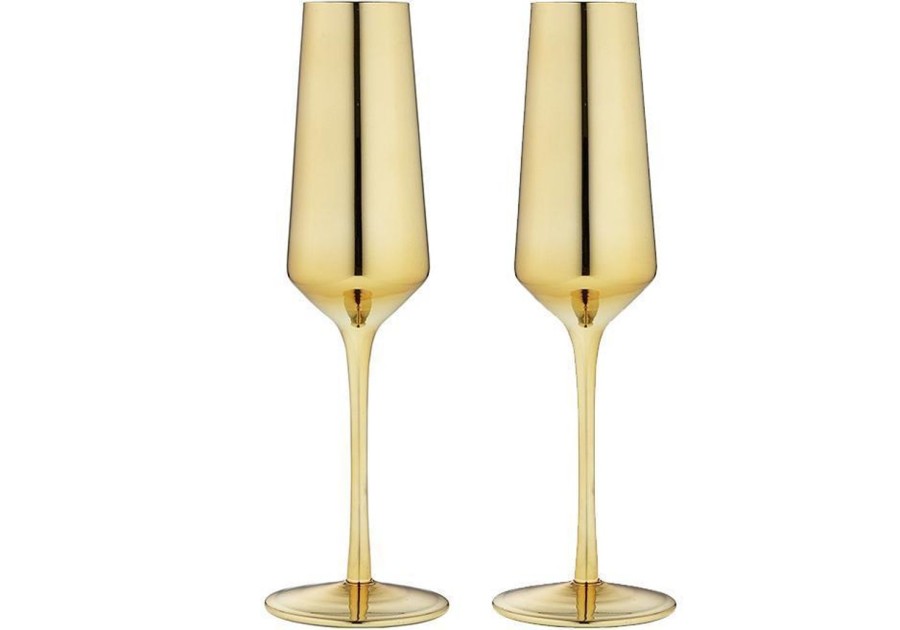 Dining & Entertaining | Tempa Aurora Gold Champagne Glass - Pack Of 2