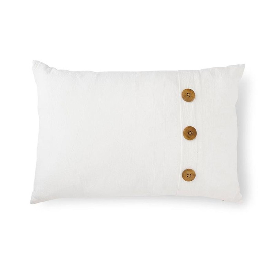 Soft Furnishings | Madras Link Bailey White Button Cushion 40X60Cm