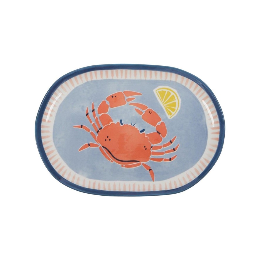 Dining & Entertaining | Coast To Coast Home Riviera Crab Ceramic Platter 30.5X21Cm