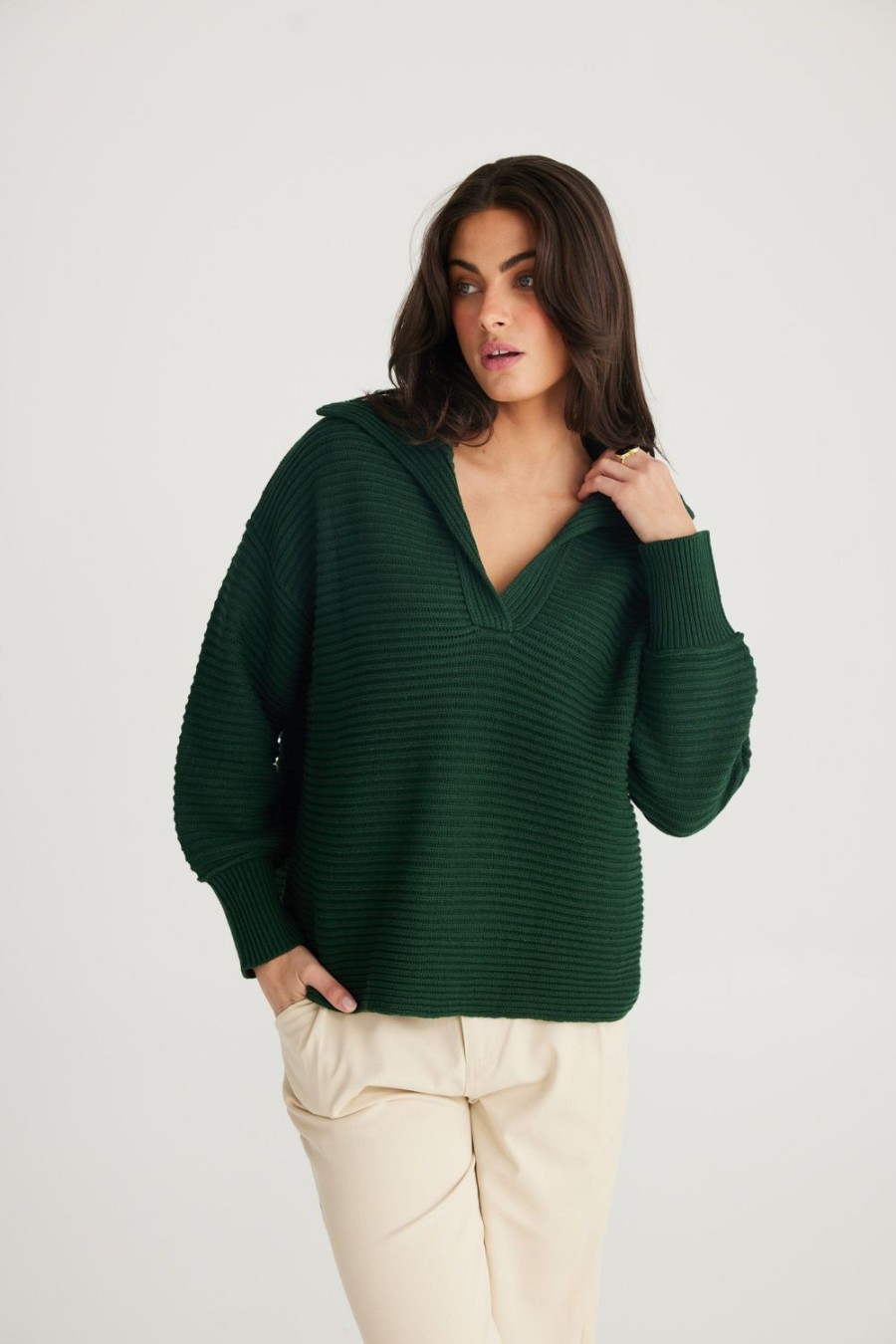 Knitwear & Jumpers | Talisman Belmont Knit - Bottle Green