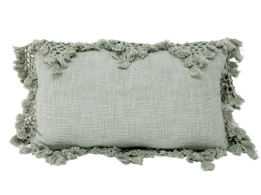 Soft Furnishings | Robert Mark Rosa Cotton Slub Cushion 35X55Cm - Sea Mist