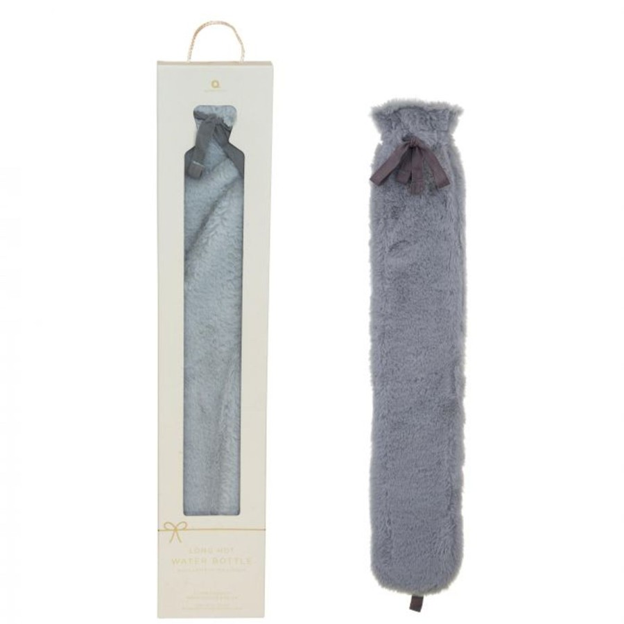 Beauty & Well-Being | Aroma Home Long Hot Water Bottle - Grey Faux Fur