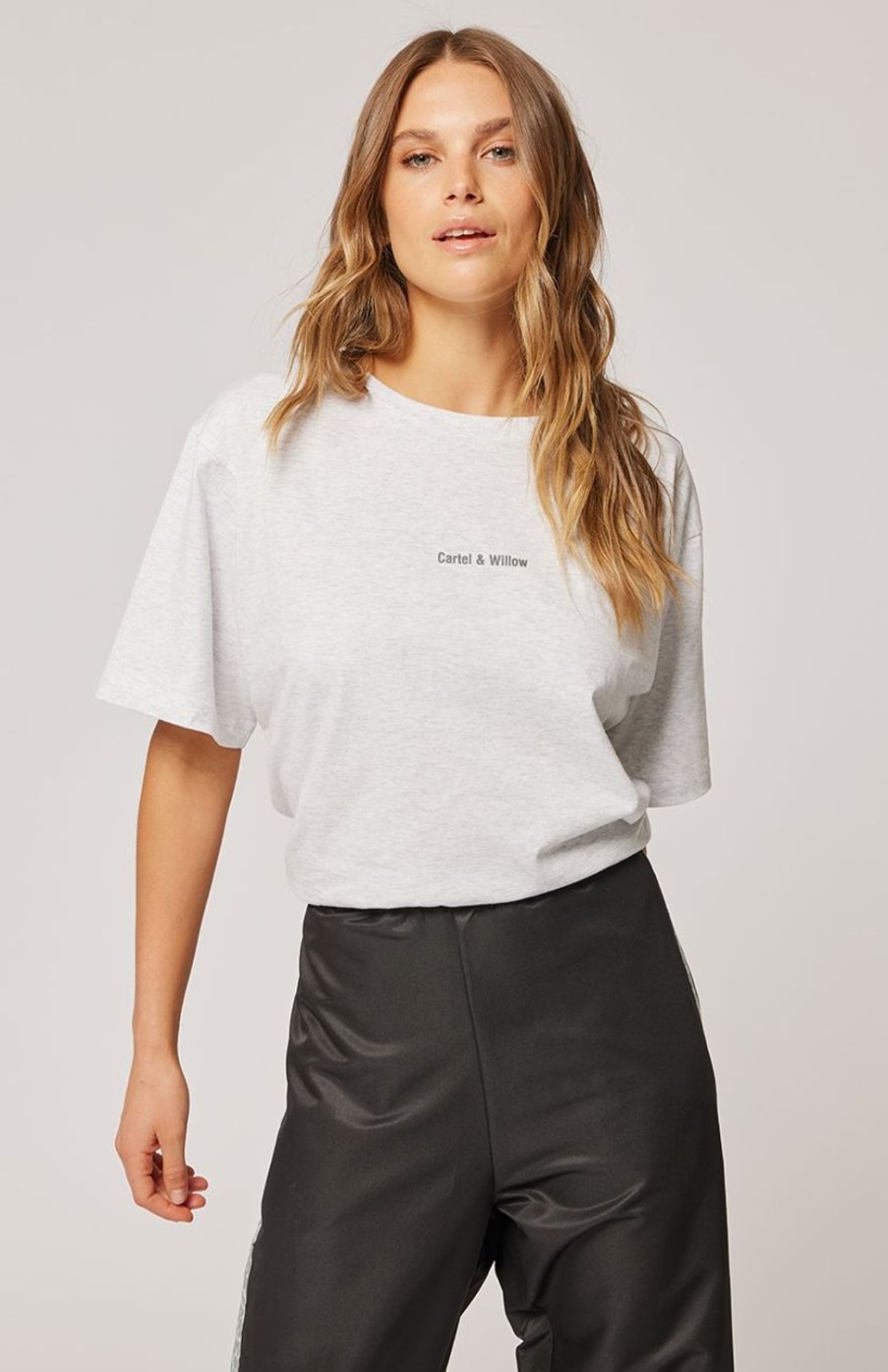 Tops | Cartel & Willow Marlie Tee - Grey Marle