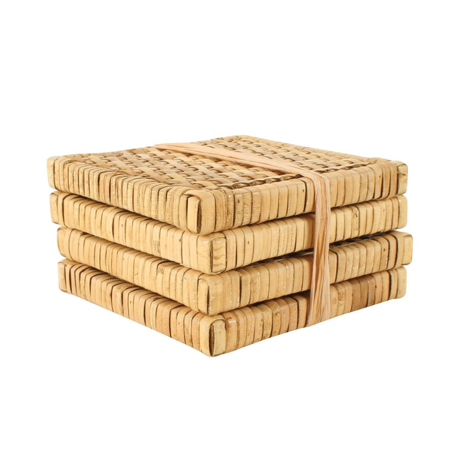 Dining & Entertaining | Maine & Crawford Ilana Natural Rattan Set/4 Coasters