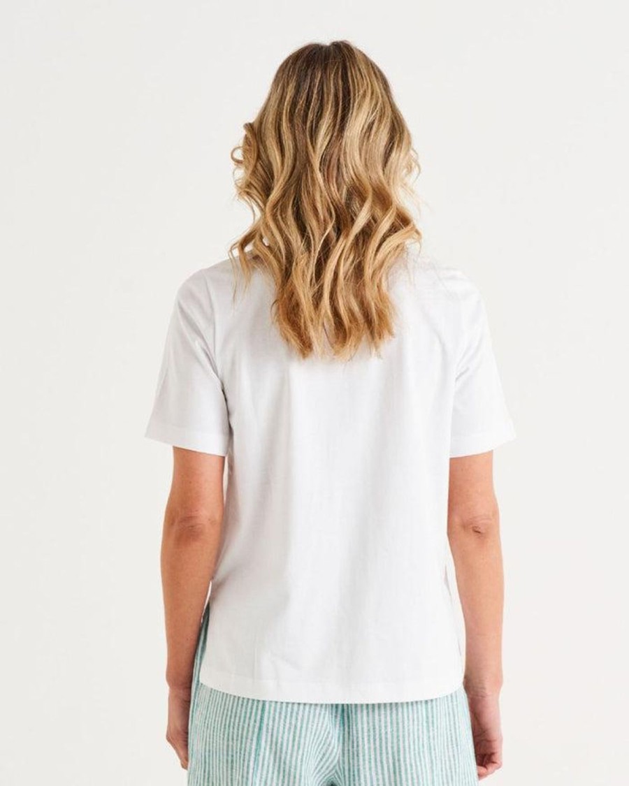 Tops | Betty Basics Rosalie Tee - White