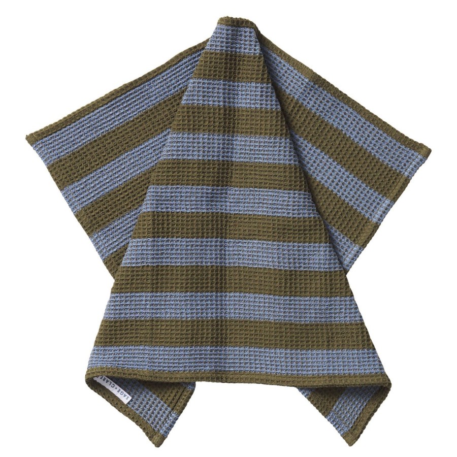 Kitchenware | Sage & Clare Zelia Stripe Tea Towel - Blue Jay