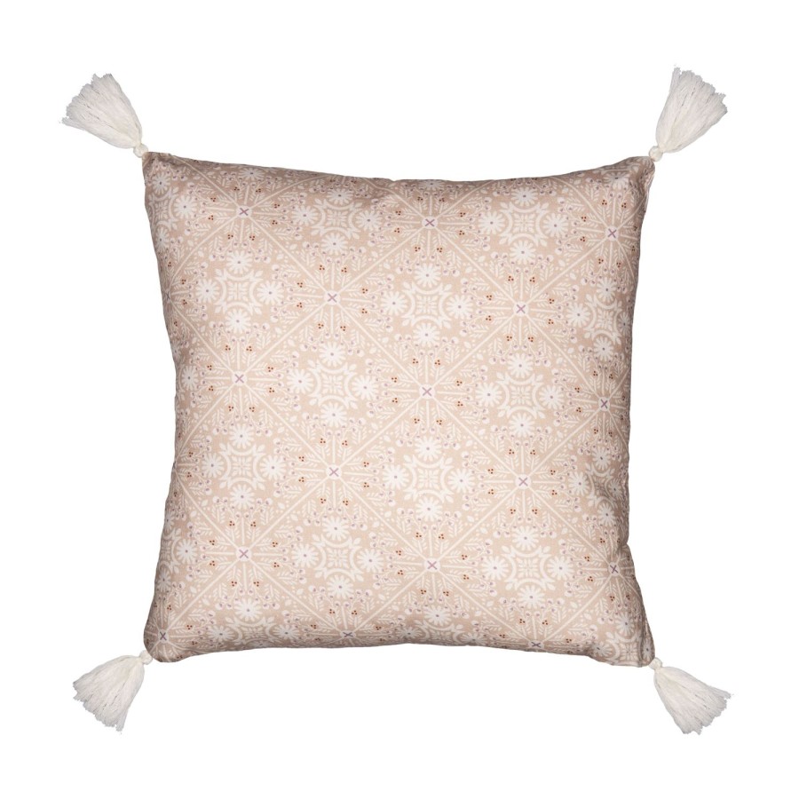 Soft Furnishings | Amalfi Bastil Cushion - Pink/White - 50X50Cm