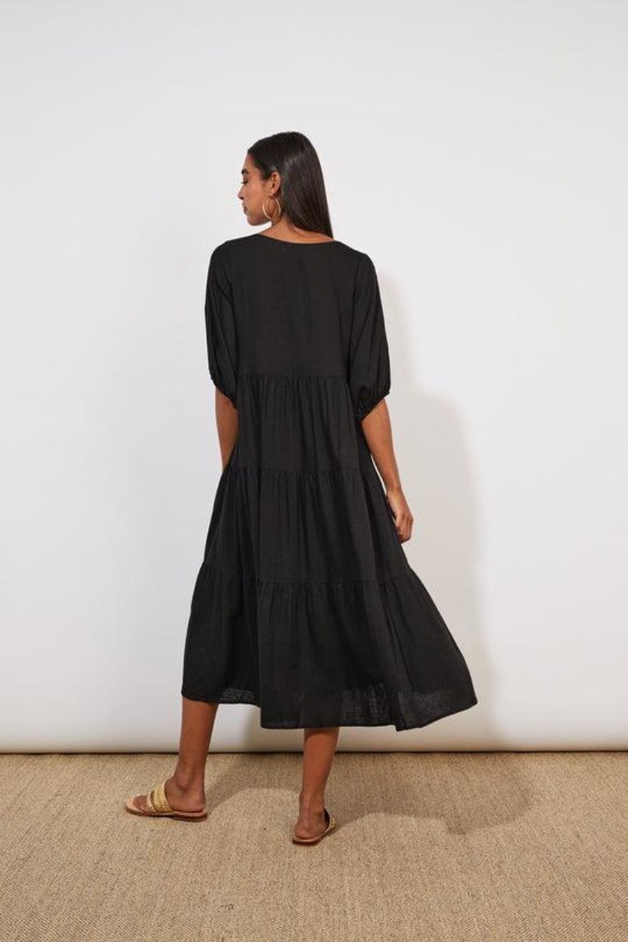 Dresses | Haven Tanna Tiered Maxi - Jet