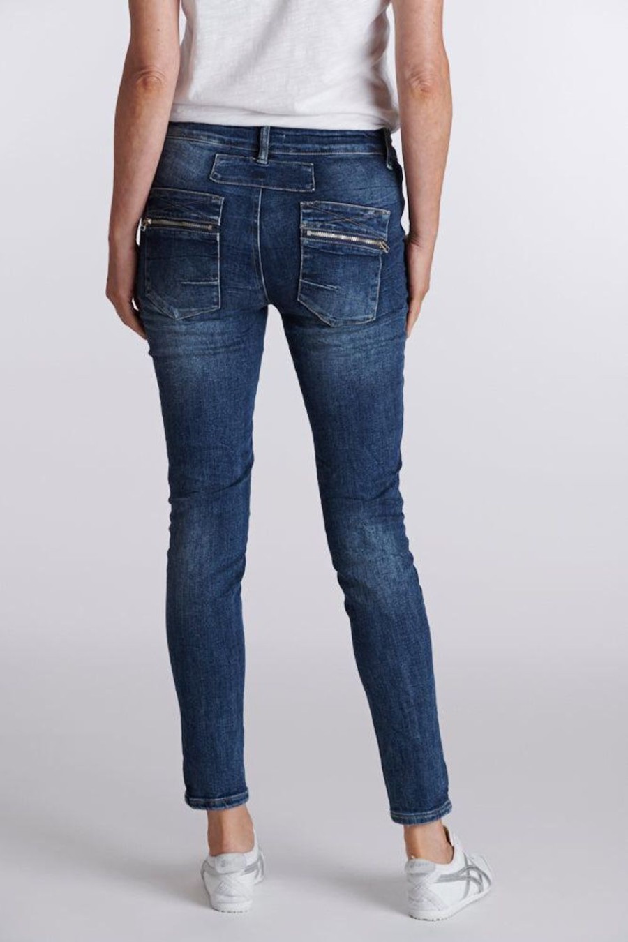 Jeans | Italian Star New Italian Star Jean - Dark Wash With Zip Pockets