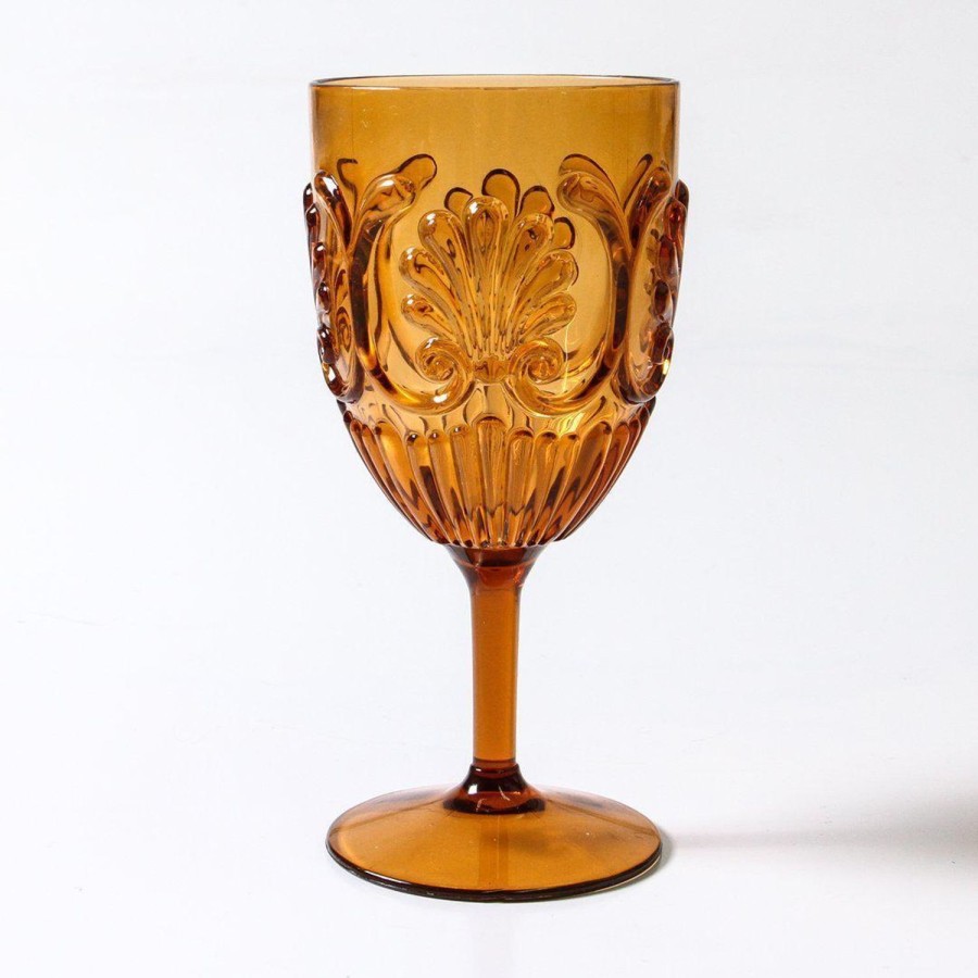 Dining & Entertaining | Indigo Love Flemington Acrylic Wine Glass - Amber