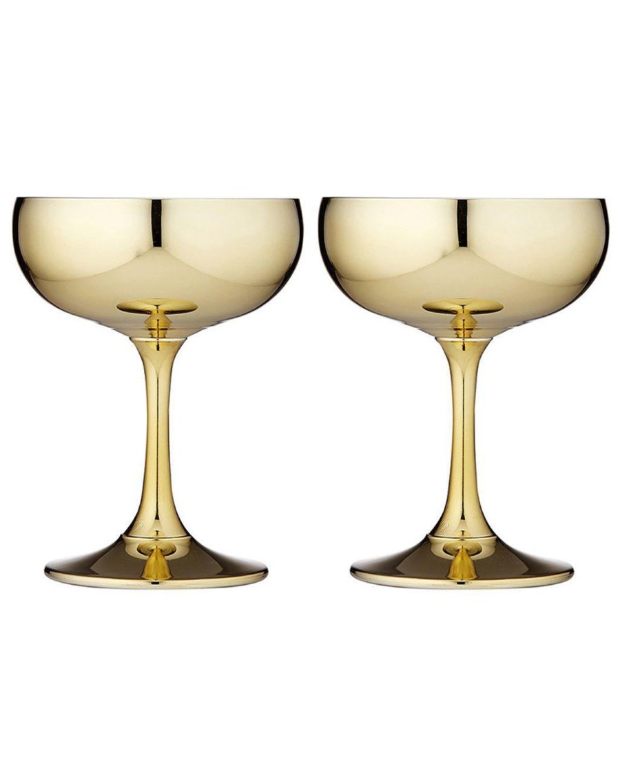 Dining & Entertaining | Tempa Aurora Gold 2Pk Coupe Glass