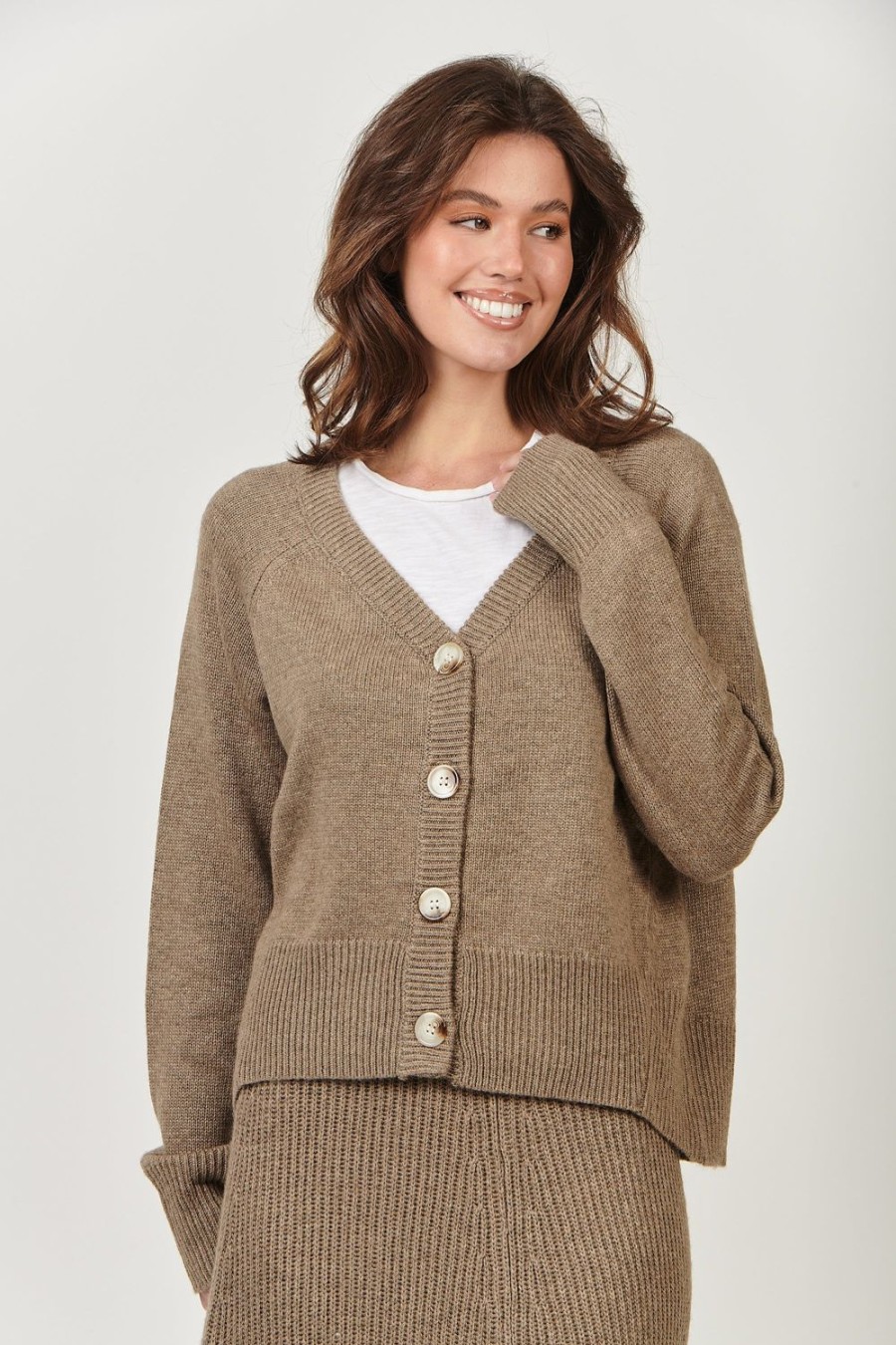 Knitwear & Jumpers | Olive Et Julie Cashmere Blend Cardigan - Khaki