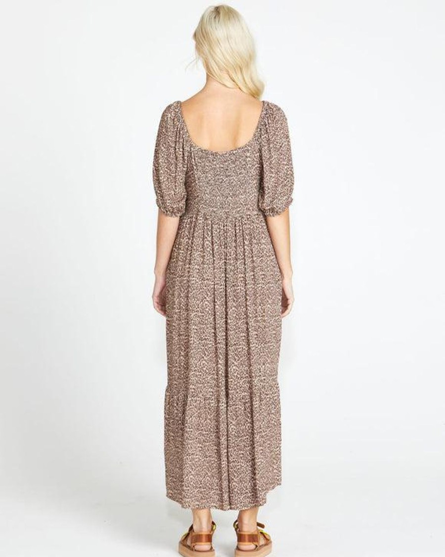 Dresses | SASS Scarlett Shirred Back Maxi Dress - Micro Leopard